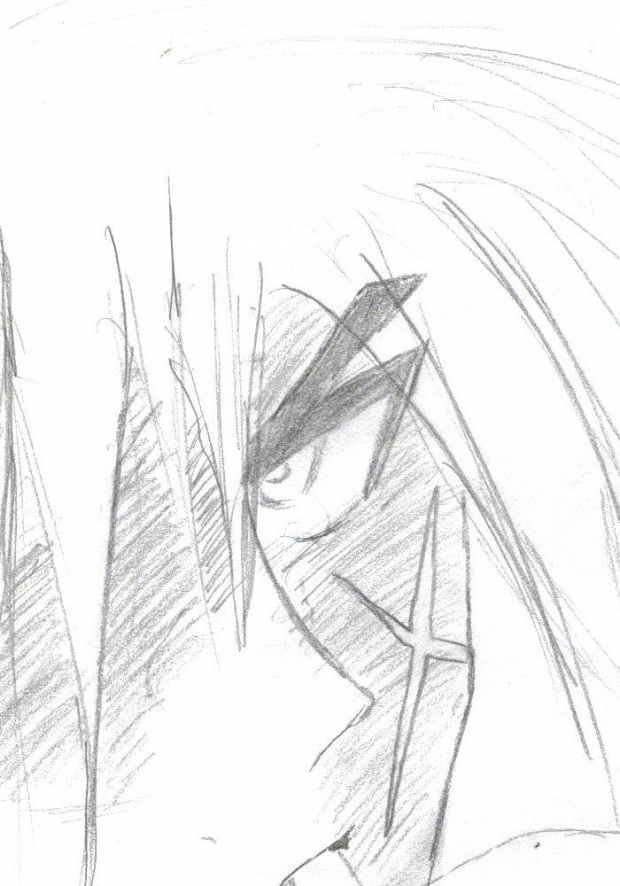 B&w Pencil Kenshin!