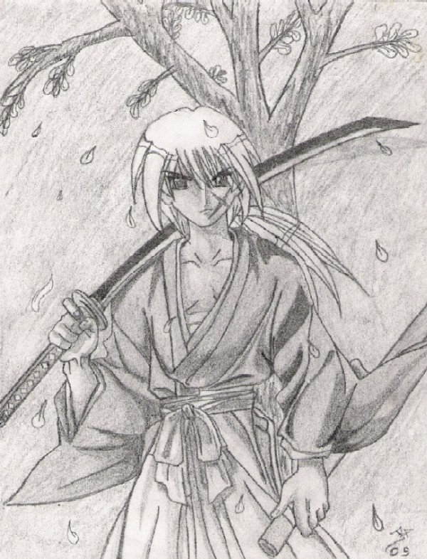 Kenshin In The Cherry Blossoms