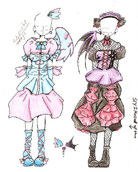 Coloured Clothes Designs!