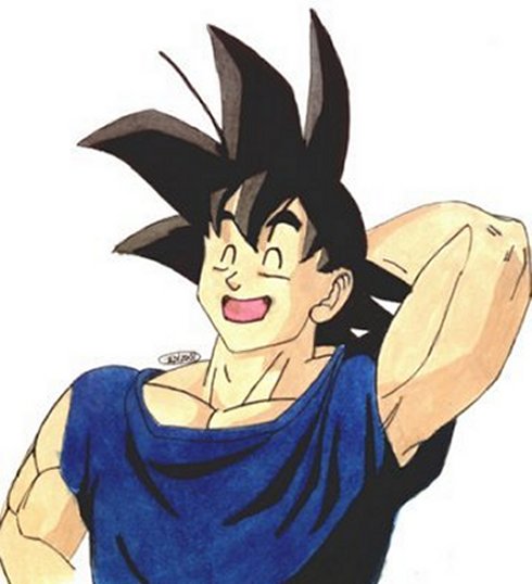 Laughing Goku