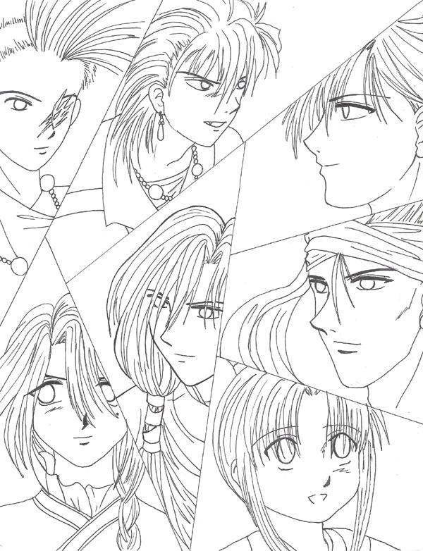 Suzaku Seven-lineart