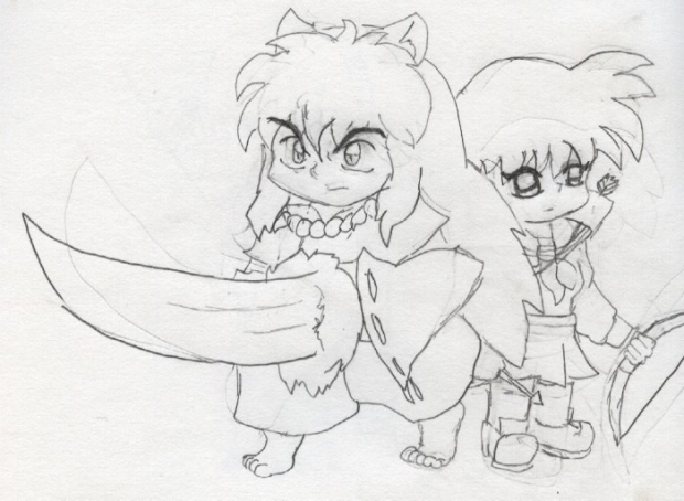 Chibi Inu Yasha &kagome