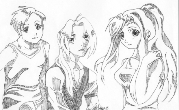 Ed, Al, And Winry