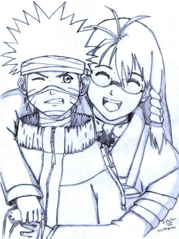 Naruto And Shion Pencil Art 2