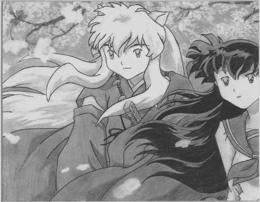 Kagome & Inuyasha In Cherry Tree