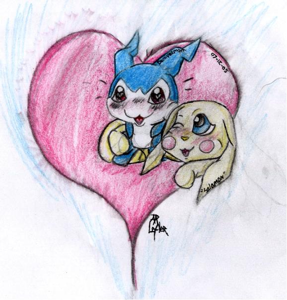 Demi-heart: Demi-veemon & Salamon