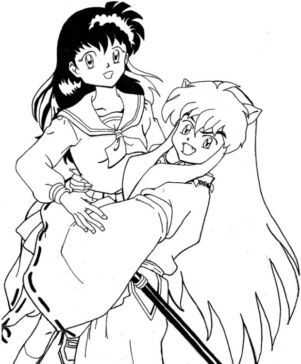 Kagome And Inuyasha Sketch