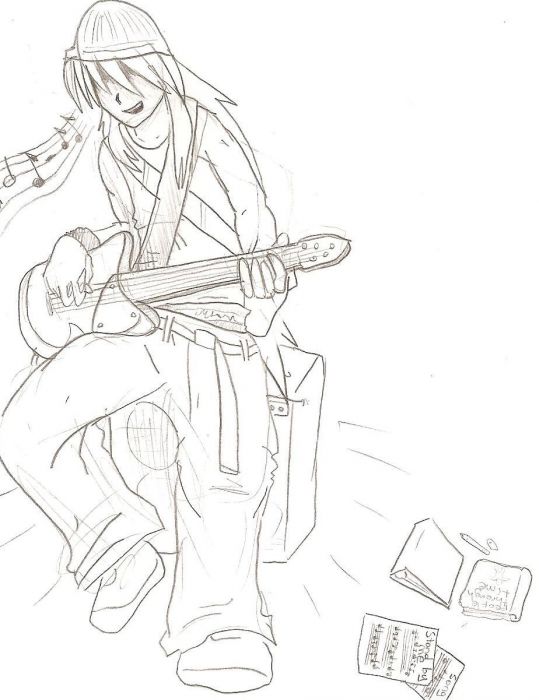 Inuyasha And A Guitar.