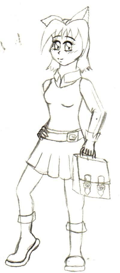 Schoolgirl Model (uncolored)