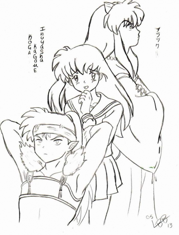 Koga ,kagome And Inuyasha