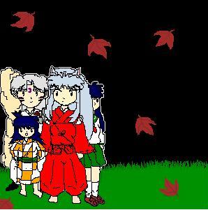 Inu, Sess, Kag, Rin Group Pic