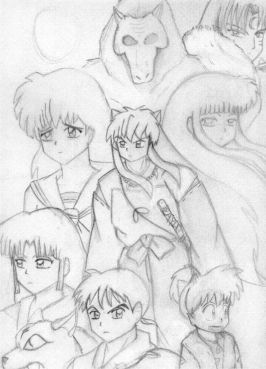 Inuyasha Group Sketch 1