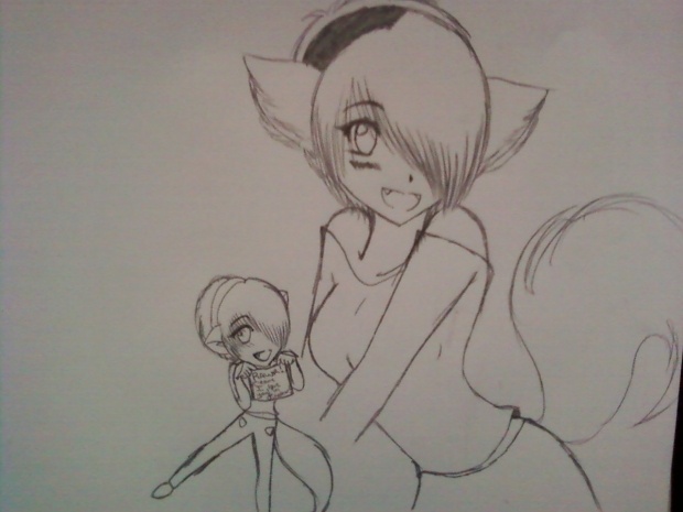 Anime Meh and mini meh. (with ears and tail)