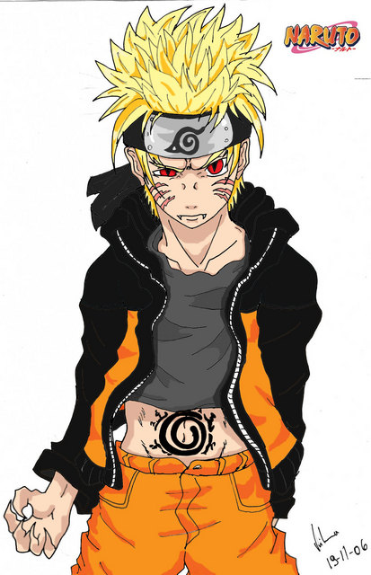 Kyuubi Naruto Colored