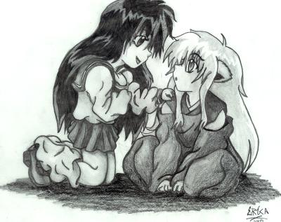 Chibi Inuyasha And Kagome