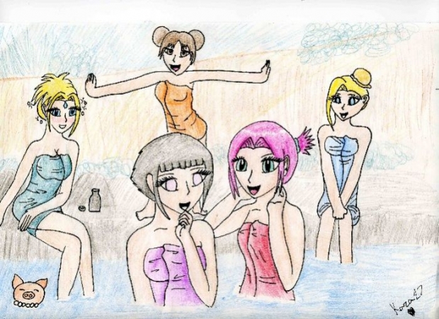 Naruto Girls At The Bath House