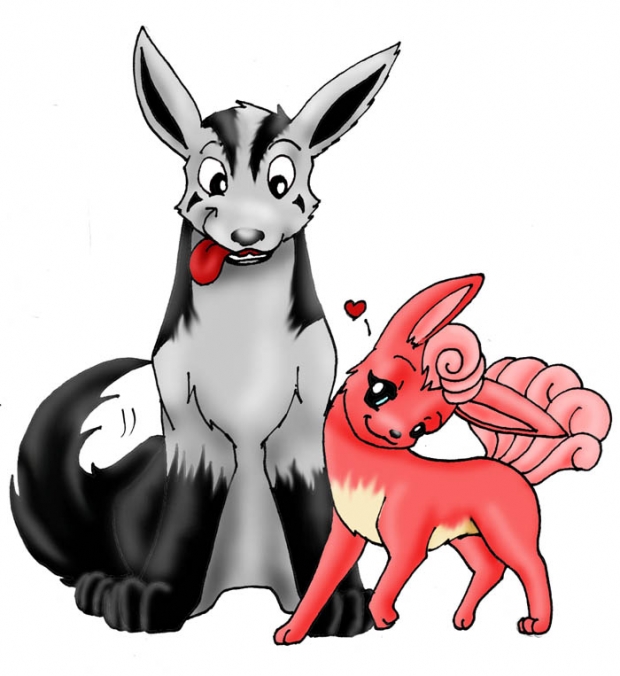 Mightyena And Vulpix