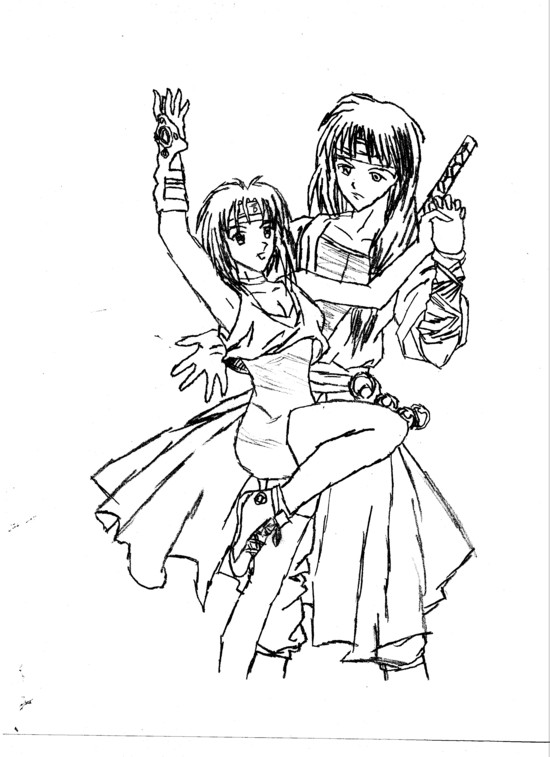 Fuko and Makagami Dancing