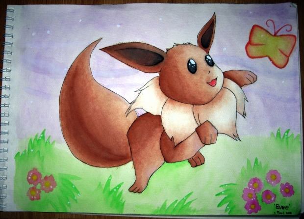 Eevee in watercolours