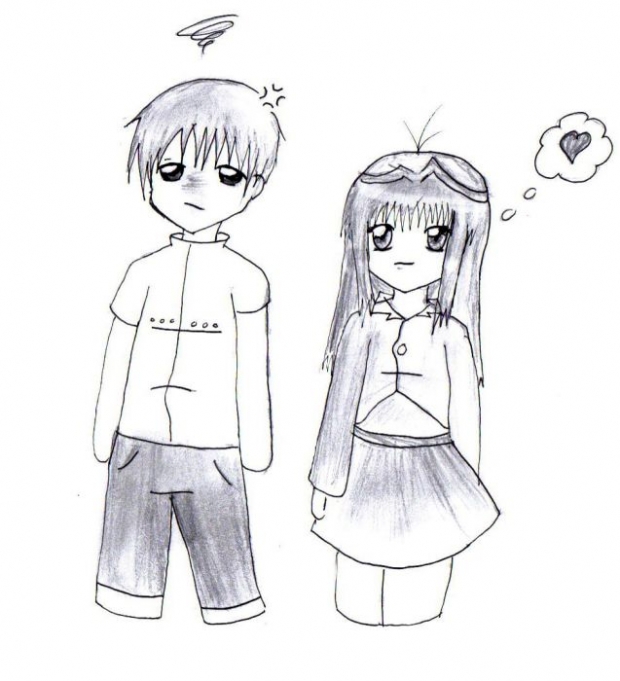 Satoshi X Risa Chibis