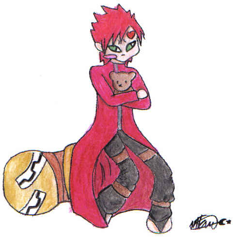 Chibi Gaara And His Bear