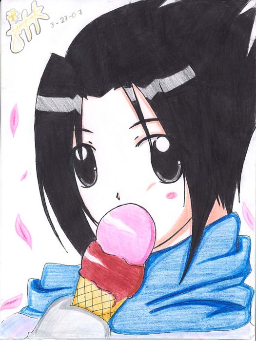 Sasuke Eating Icecream