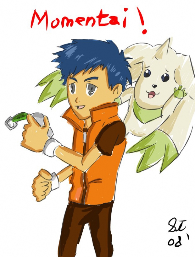 Digimon Tamers Jenrya Lee and Terriermon