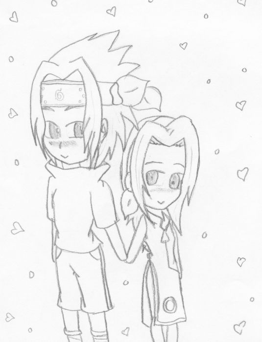 Chibi Sasuke And Sakura