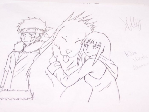 Kiba, Hinata, And Akamaru