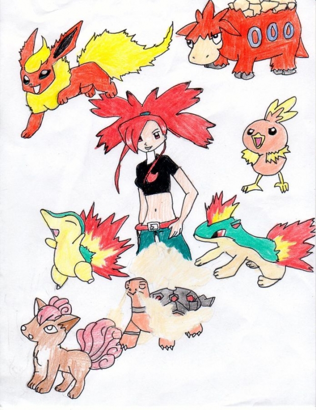 Flannery And Her Pokemon