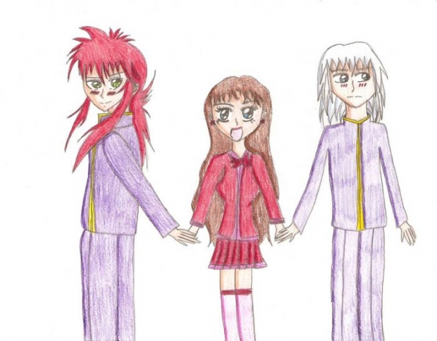 Kurama, Rose, And Riku *colored*