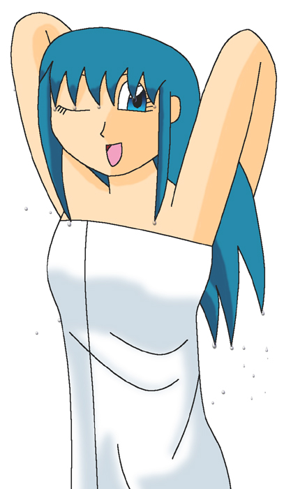 Bulma Wearing A Towel