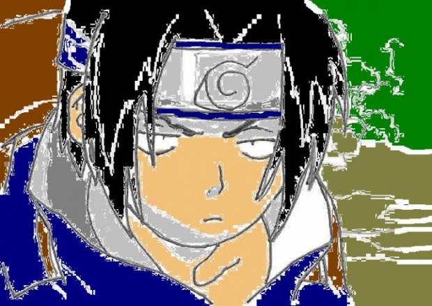 Sasuke Lineart, Colored On The Comp