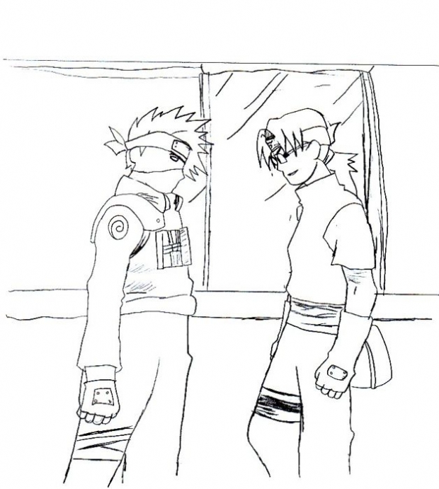 Kabuto And Kakashi Have A Staredown