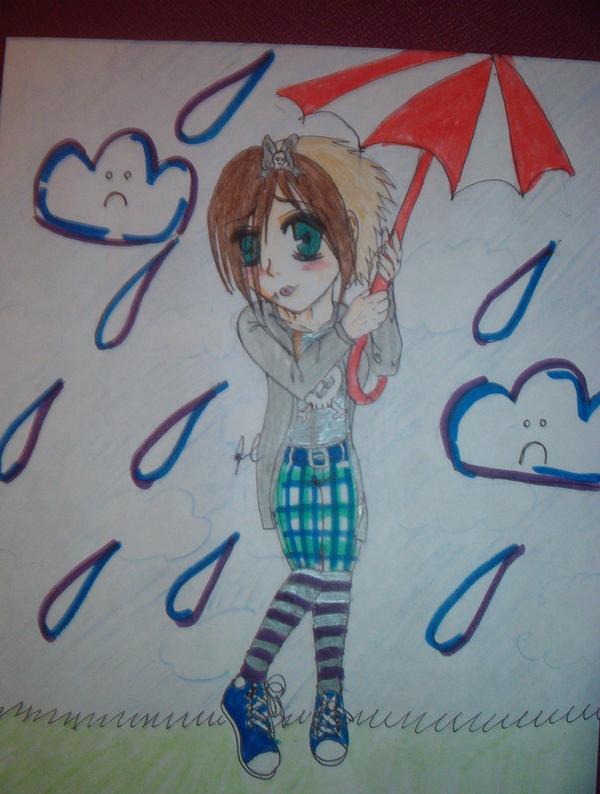 Girl And Rain