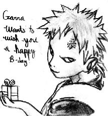 Gaara Birthday Card Drawing