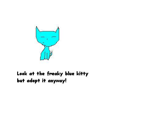 Freaky Blue Kitty