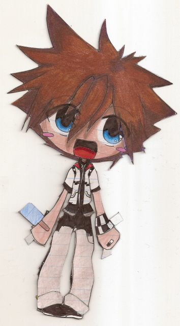 Paper Doll Sora With Roxas Outfit