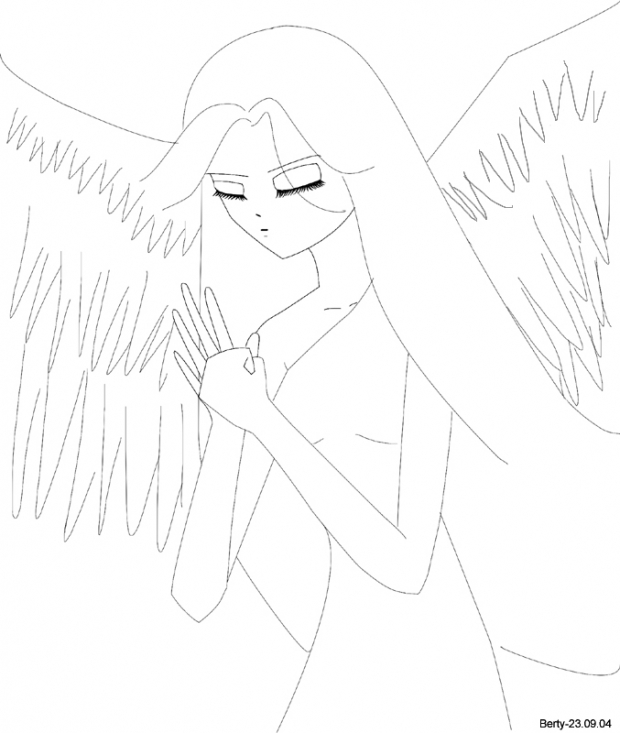 Angel-Line Art