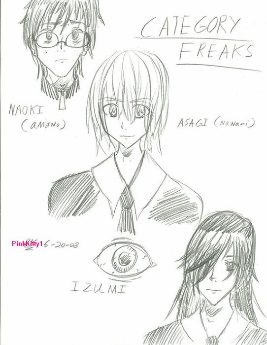 CATEGORY FREAKS--- Fan Art character head sketches