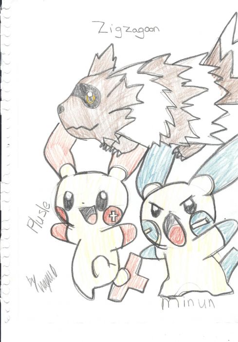 Zigzagoon & A Plusle And Minun