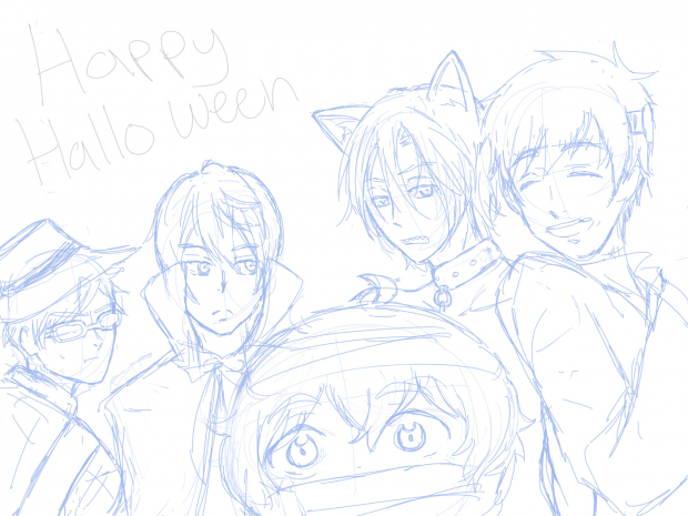 Halloween Free Style! (Initial sketch)