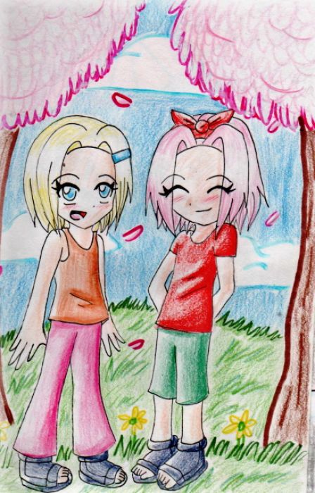 Young Sakura And Ino