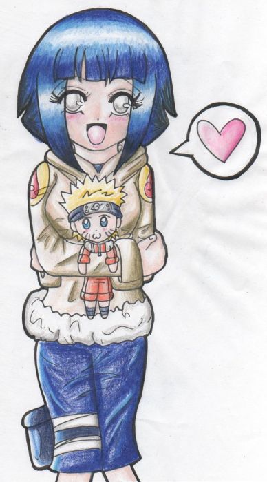 Hinata With A Naruto Plush