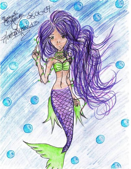 Purple N Green Mermaid