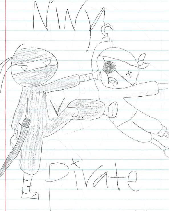 Ninja Vs. Pirate Sketch