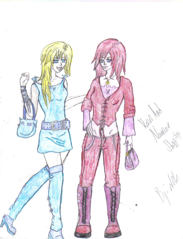 Kairi And Namine Shopping(colored)