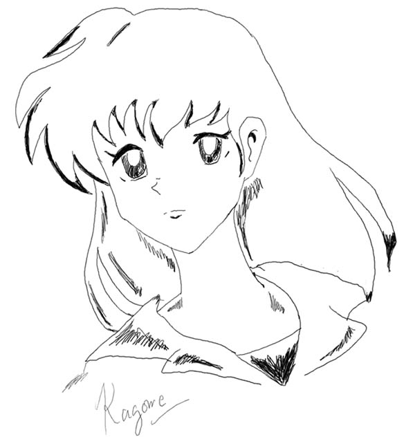 Kagome Black And White