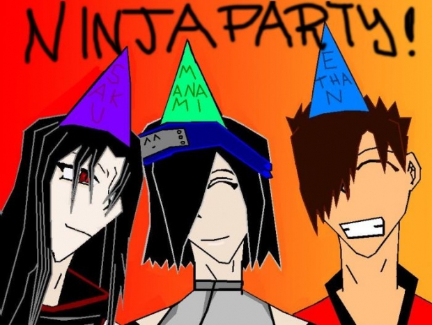 Saku, Manami ,and Ethan Ninja Party