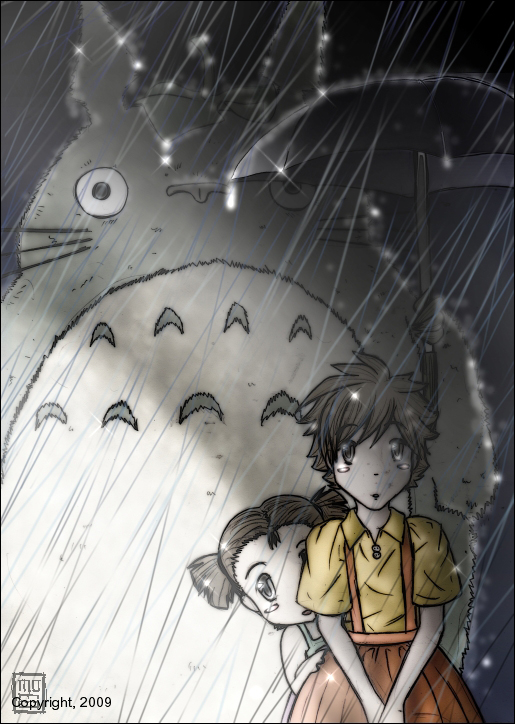 totoro in the rain